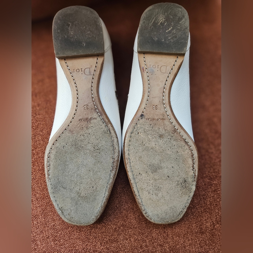 Dior White Loafers with SILVER Accents - Picture 8 of 10